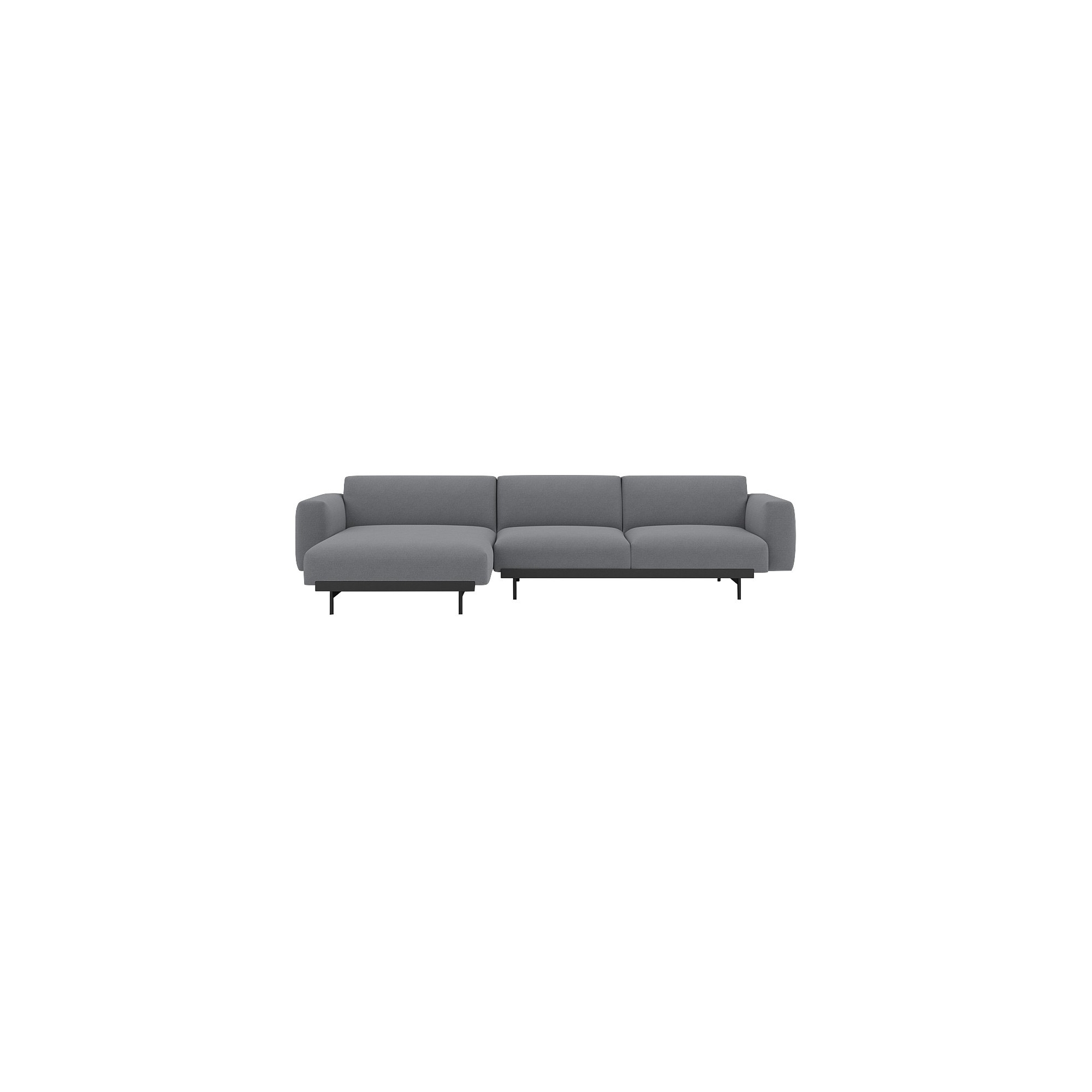 Ocean 80 / black – In Situ 3-seater sofa / configuration 7 – 297 x 169 cm - Muuto