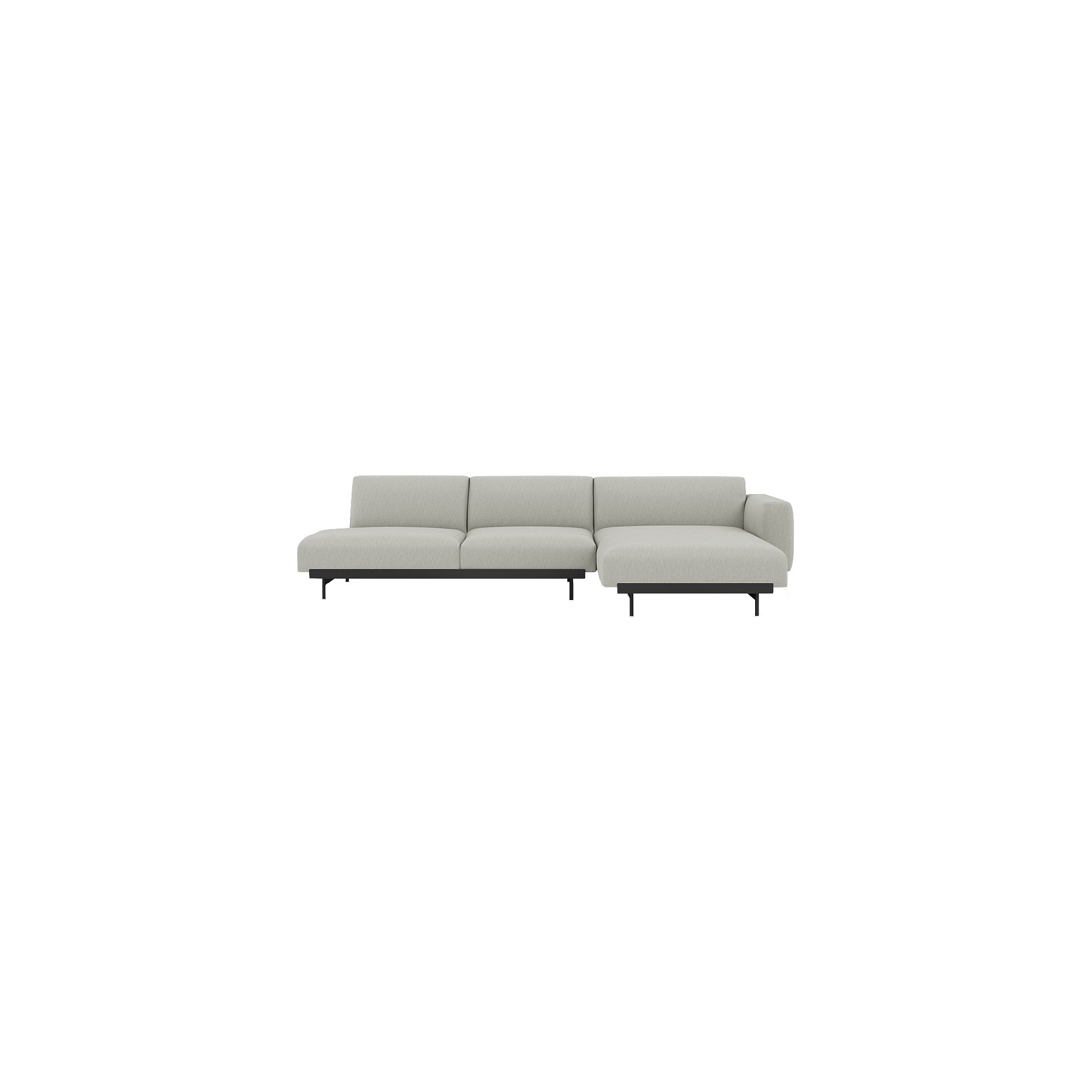 Clay 12 / black – In Situ 3-seater sofa / configuration 8 – 297 x 169 cm - Muuto