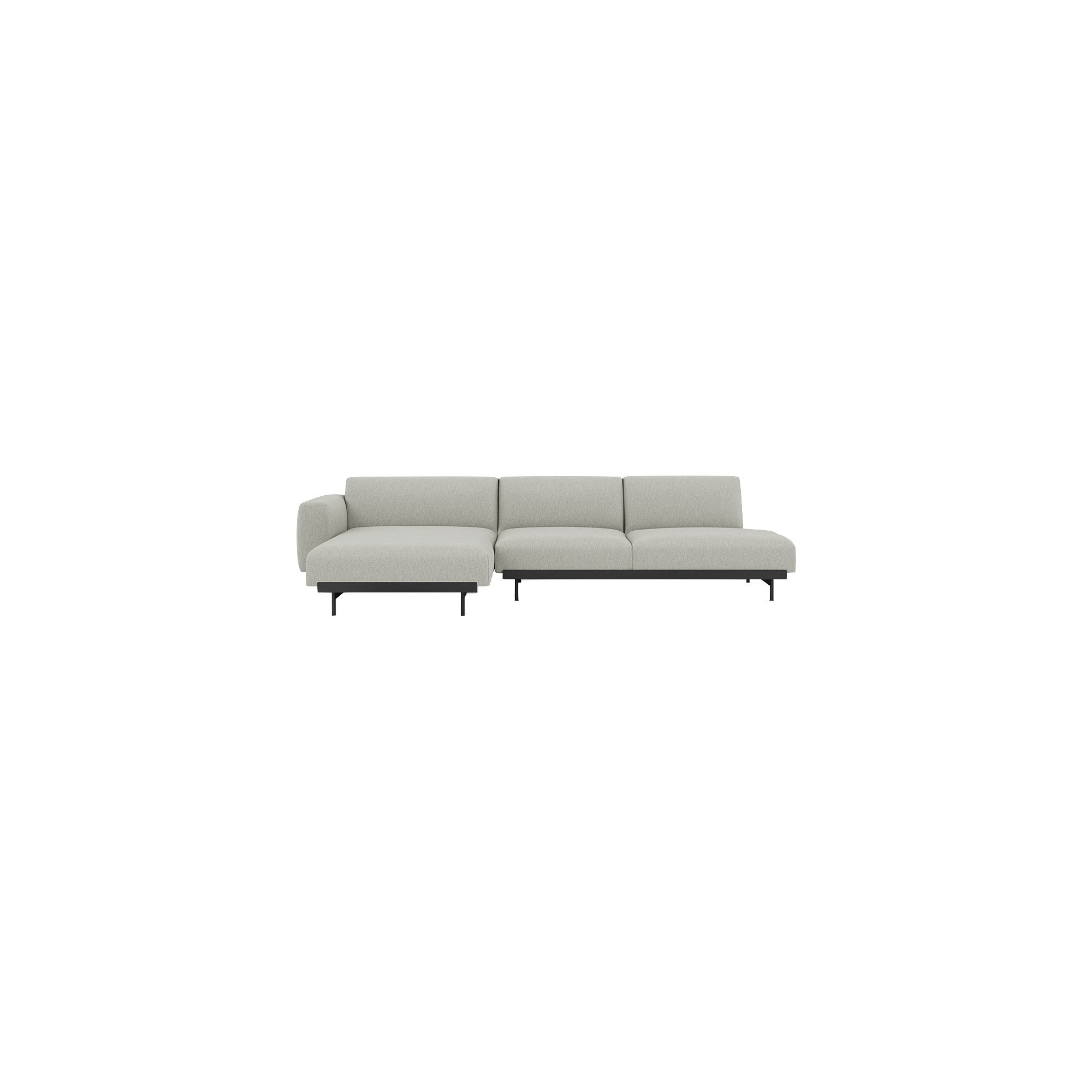 Clay 12 / black – In Situ 3-seater sofa / configuration 9 – 297 x 169 cm - Muuto