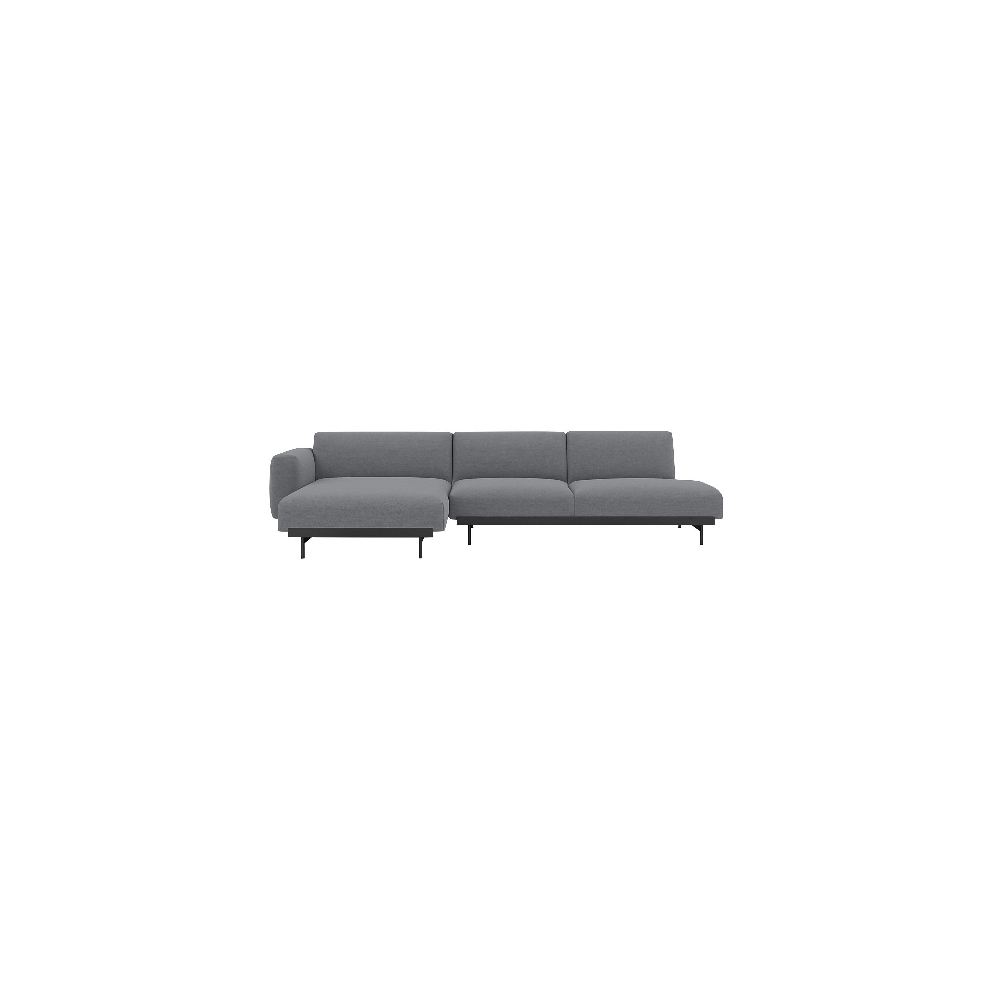 Ocean 80 / black – In Situ 3-seater sofa / configuration 9 – 297 x 169 cm - Muuto