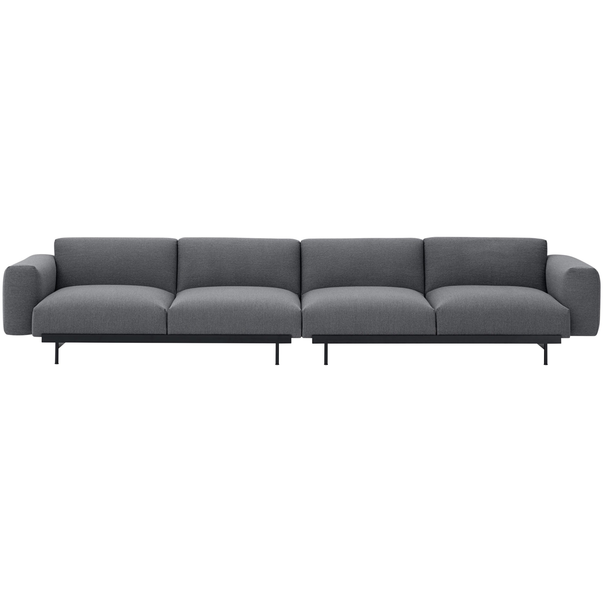 Ocean 80 / black – In Situ 4-seater sofa / configuration 1 – 360 x 107 cm - Muuto