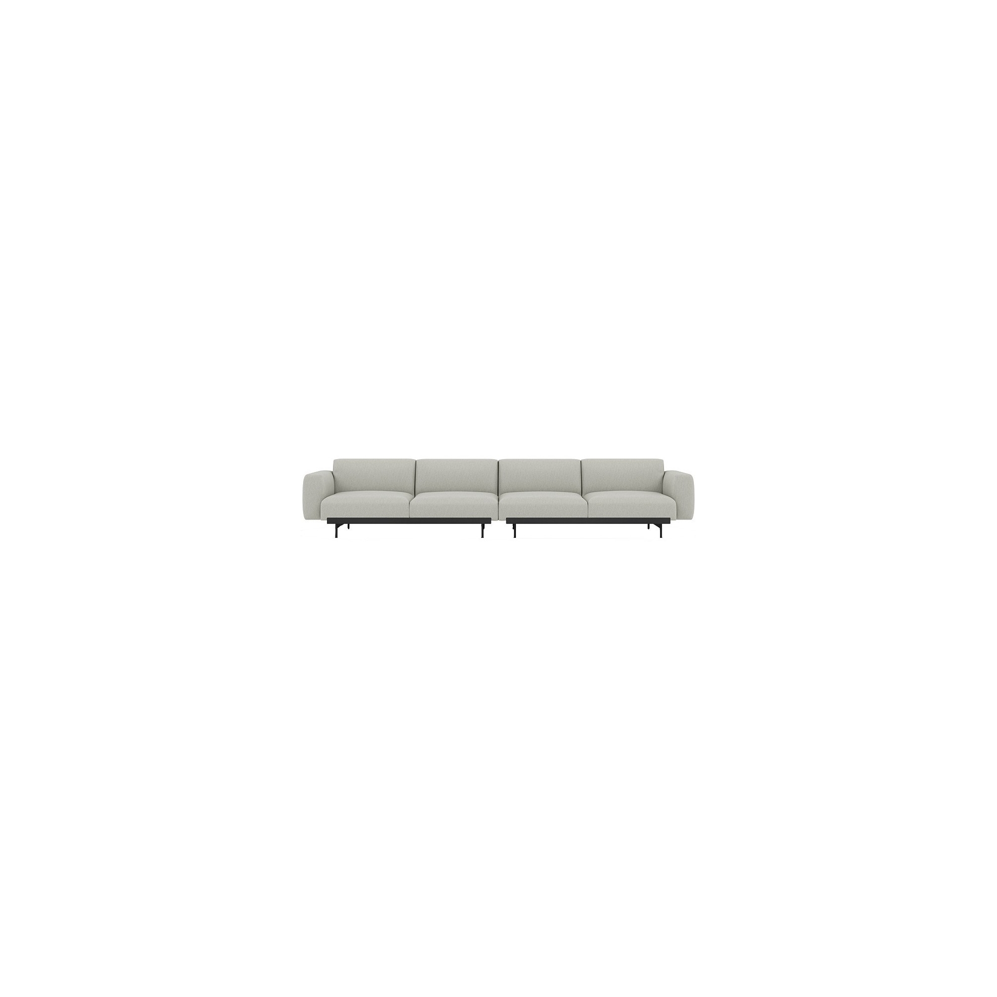 Clay 12 / black – In Situ 4-seater sofa / configuration 1 – 360 x 107 cm - Muuto