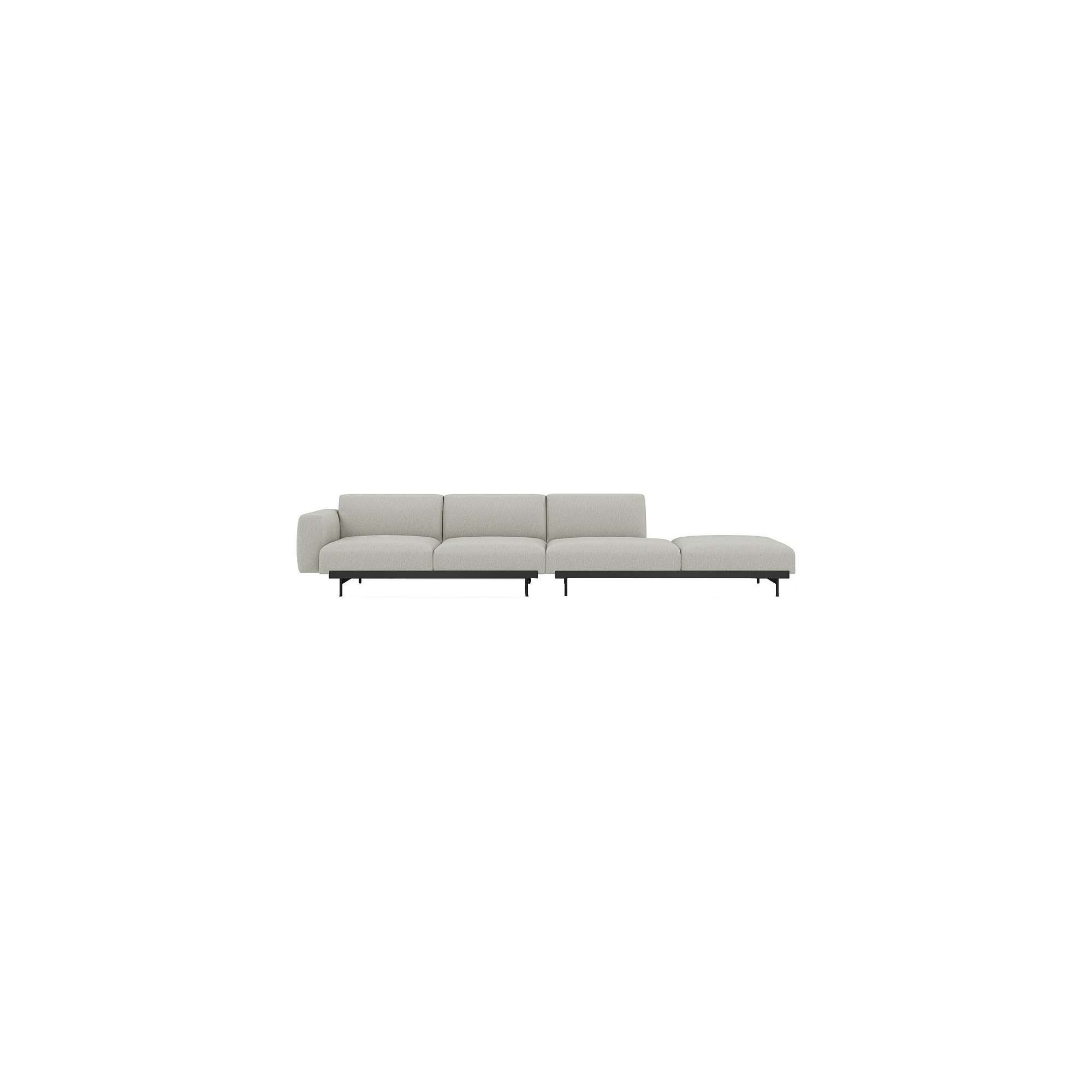 Clay 12 / black – In Situ 4-seater sofa / configuration 3 – 360 x 107 cm - Muuto