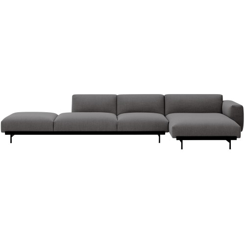 Ocean 80 / black – In Situ 4-seater sofa / configuration 4 – 378 x 169 cm - Muuto