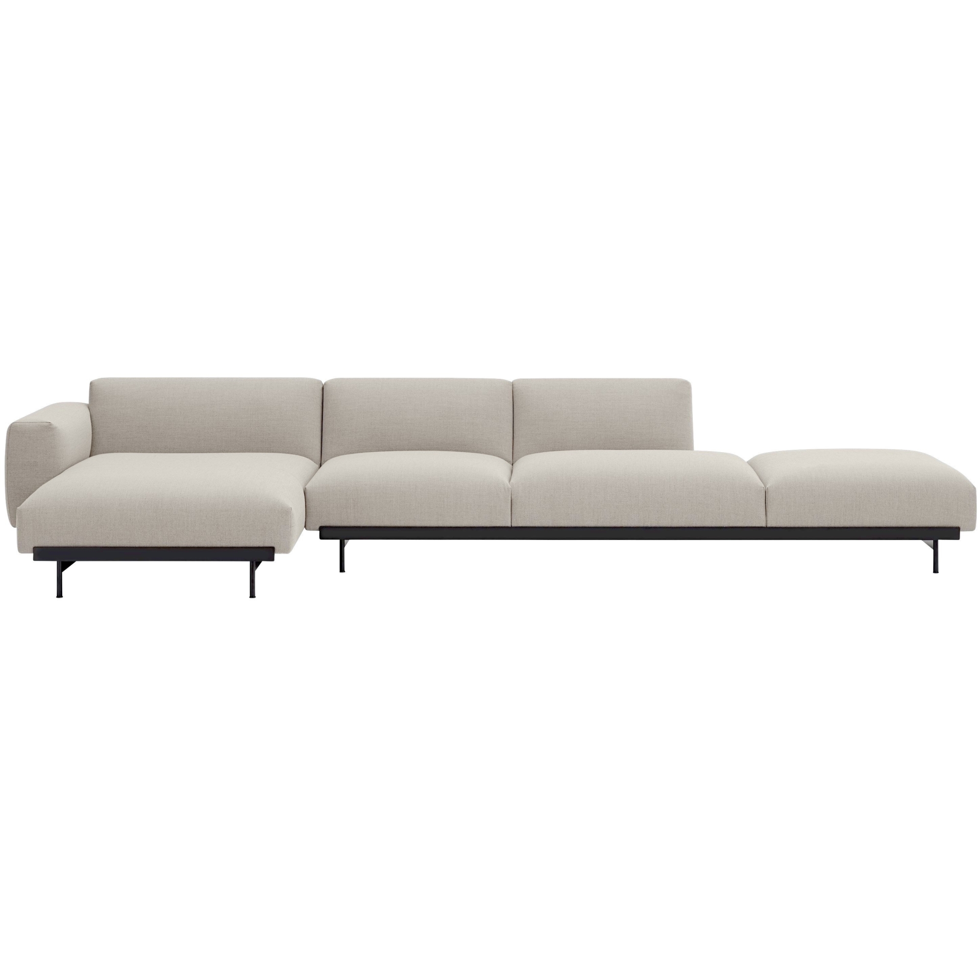 Clay 12 / black – In Situ 4-seater sofa / configuration 5 – 378 x 169 cm - Muuto