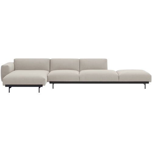 Clay 12 / black – In Situ 4-seater sofa / configuration 5 – 378 x 169 cm - Muuto