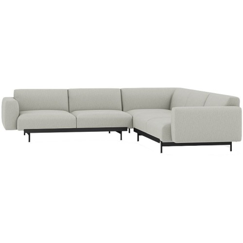 Clay 12 / black – In Situ corner sofa / configuration 1 – 287 x 287 cm - Muuto