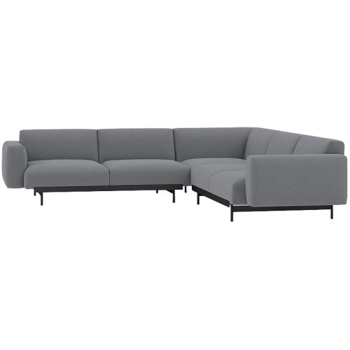 Ocean 80 / black – In Situ corner sofa / configuration 1 – 287 x 287 cm - Muuto