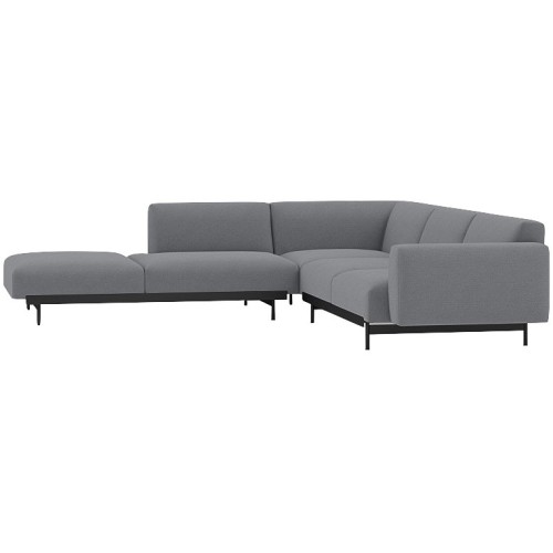 Ocean 80 / black – In Situ corner sofa / configuration 2 – 287 x 287 cm - Muuto