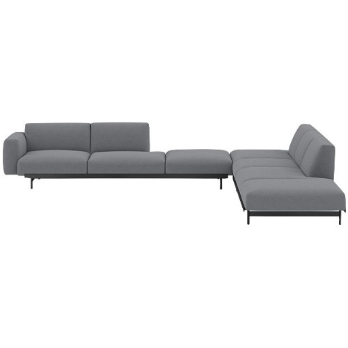 Ocean 80 / black – In Situ corner sofa / configuration 8 – 386 x 360 cm - Muuto