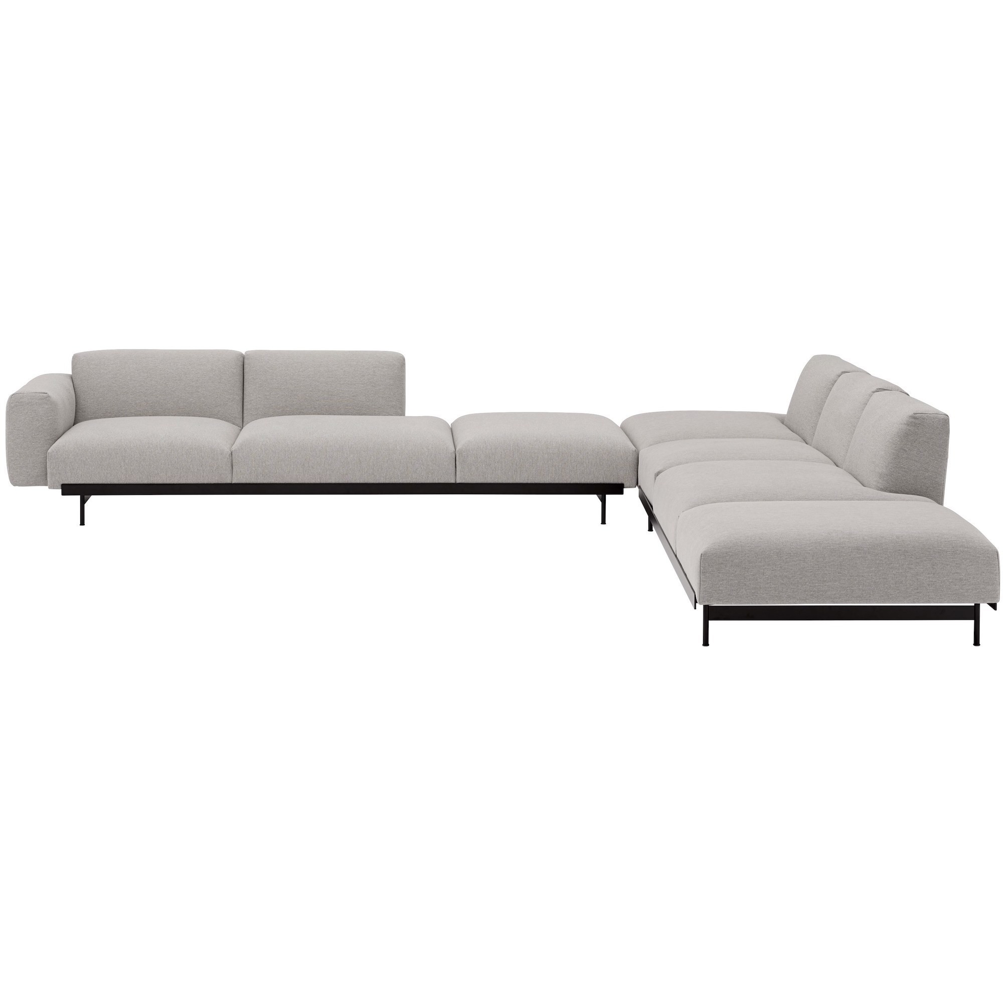 Clay 12 / black – In Situ corner sofa / configuration 8 – 386 x 360 cm - Muuto