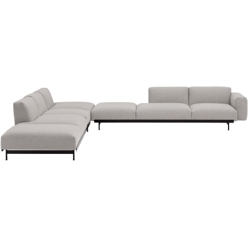 Clay 12 / black – In Situ corner sofa / configuration 9 – 386 x 360 cm - Muuto