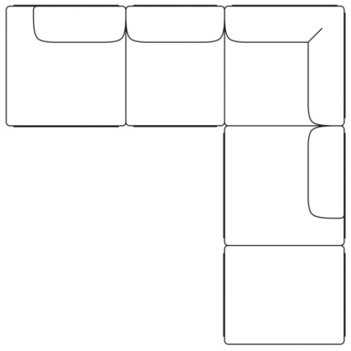 config 4 – In Situ canapé d'angle - Muuto