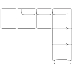 config 6 – In Situ canapé d'angle - Muuto