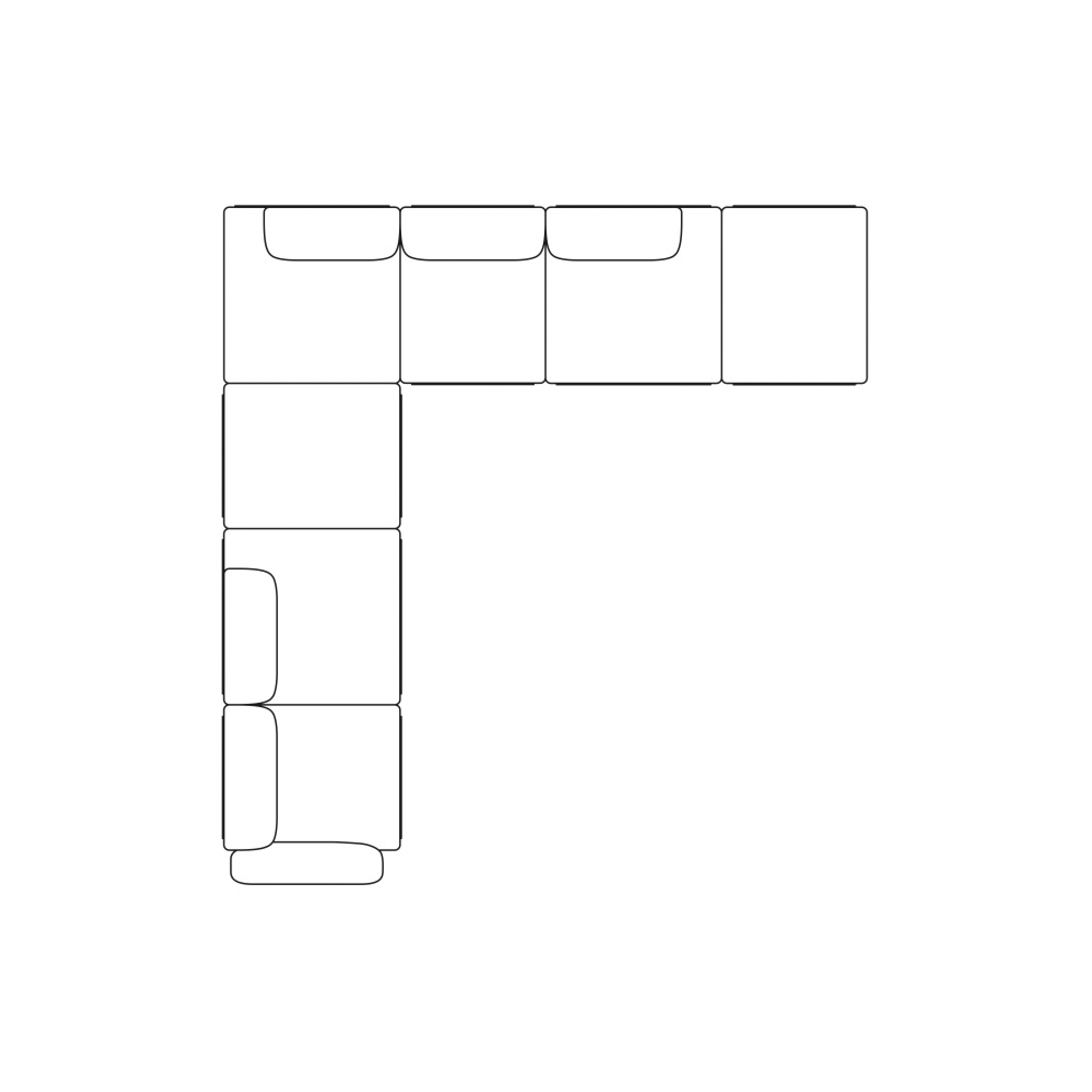 config 8 – In Situ canapé d'angle - Muuto