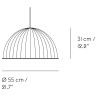 Ø55cm - white melange - Under the Bell - Muuto