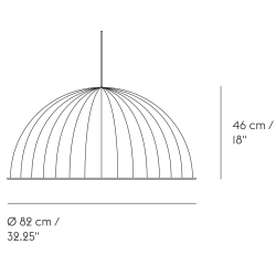 Ø82 cm - blanc chiné - Under the Bell - Muuto