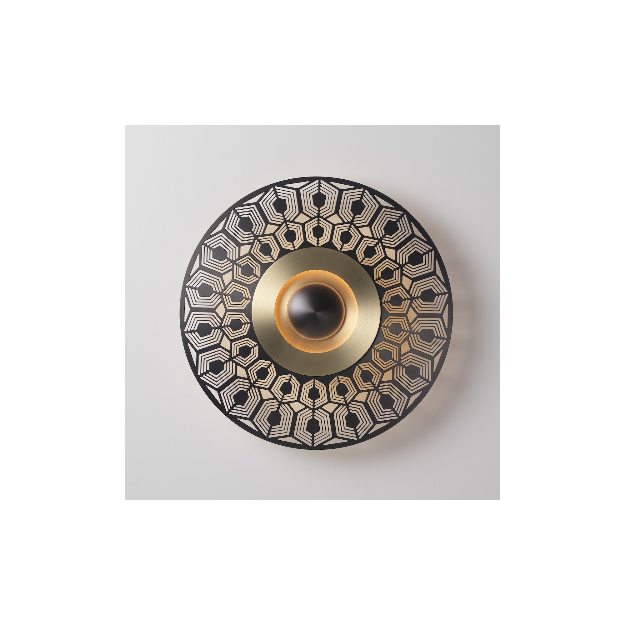 Ø33cm - graphite / brass satin - Earth Turtle - wall / ceiling lamp - CVL Luminaires