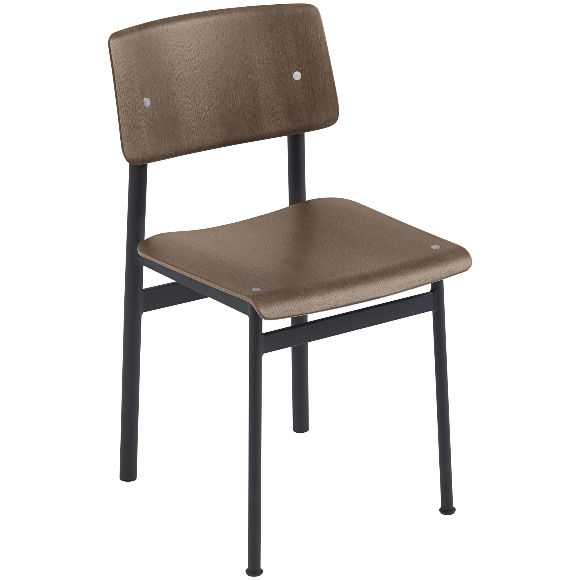 stained dark brown / black - Loft chair without armrests - Muuto