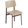 oak / deep red - Loft chair without armrest - Muuto