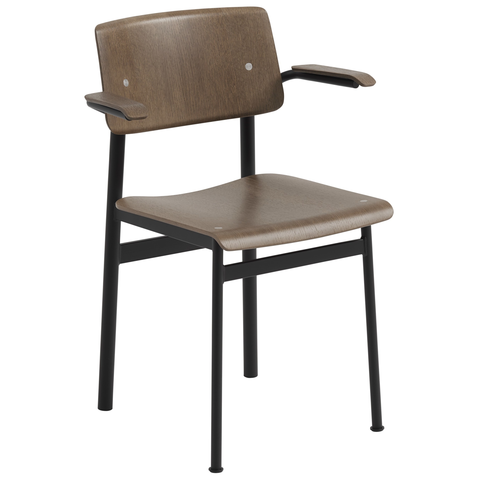 stained dark brown / black - Loft chair with armrests - Muuto