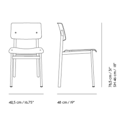 assise rembourrée - chaise sans accoudoir Loft - Muuto