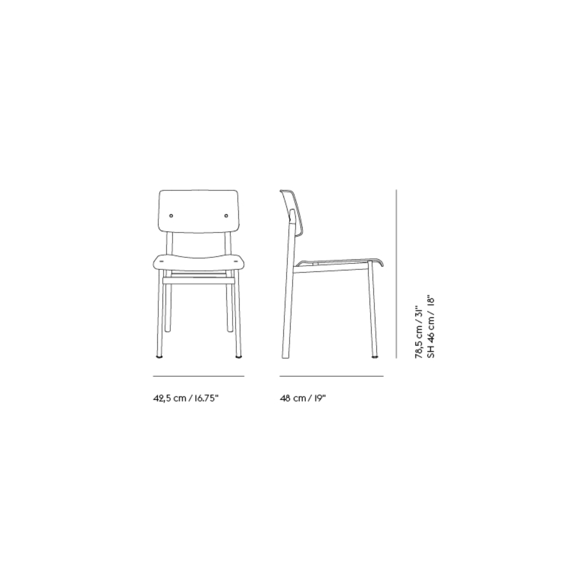 assise rembourrée - chaise sans accoudoir Loft - Muuto