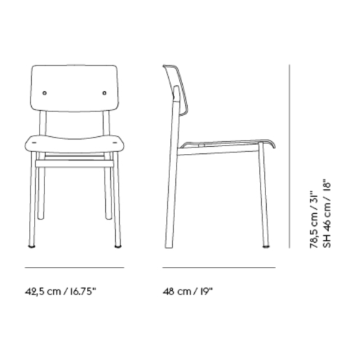 upholstered seat - Loft chair without armrest - Muuto