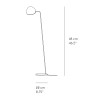 Leaf floor lamp - grey - Muuto