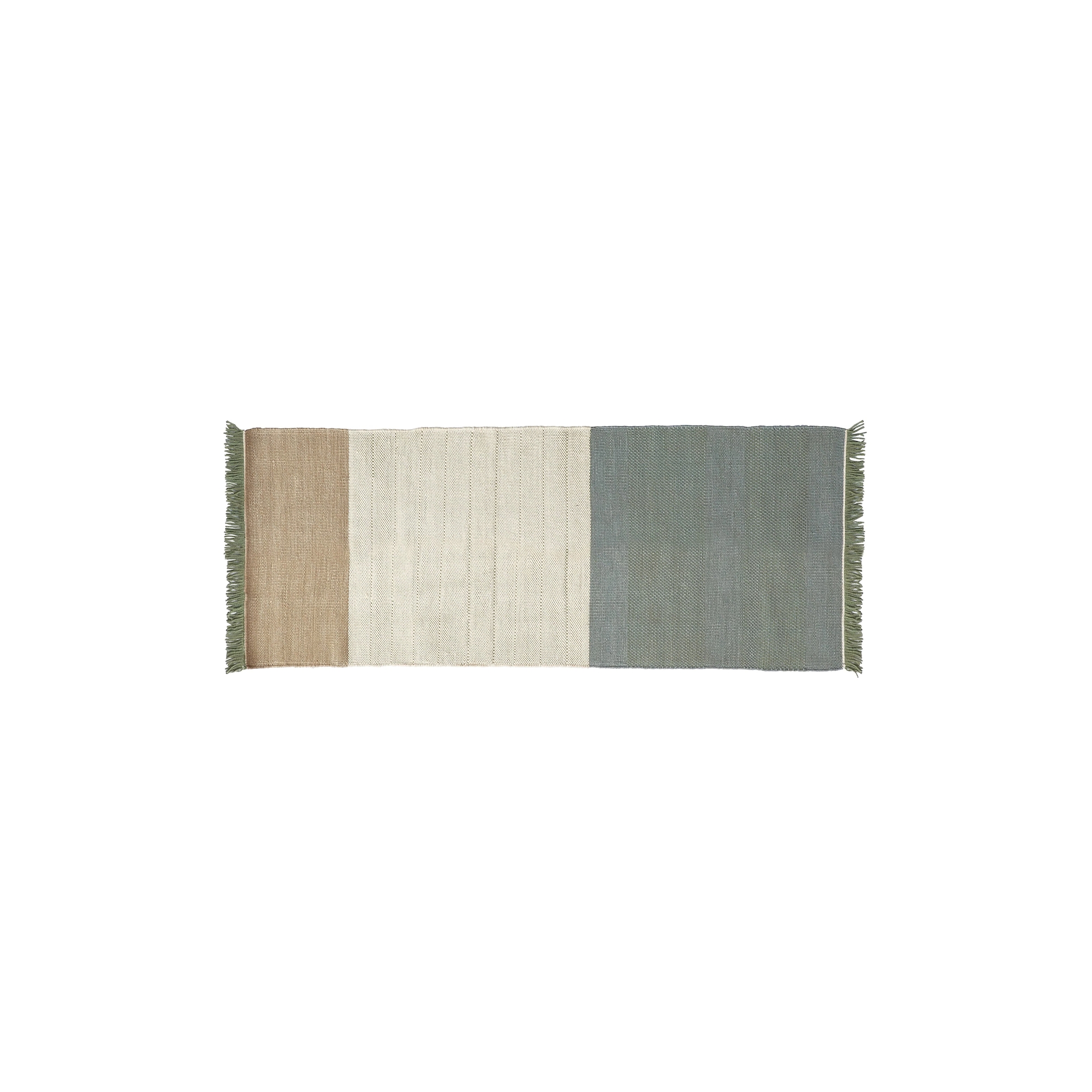 80x240cm - sauge - tapis Tres Stripes - Nanimarquina