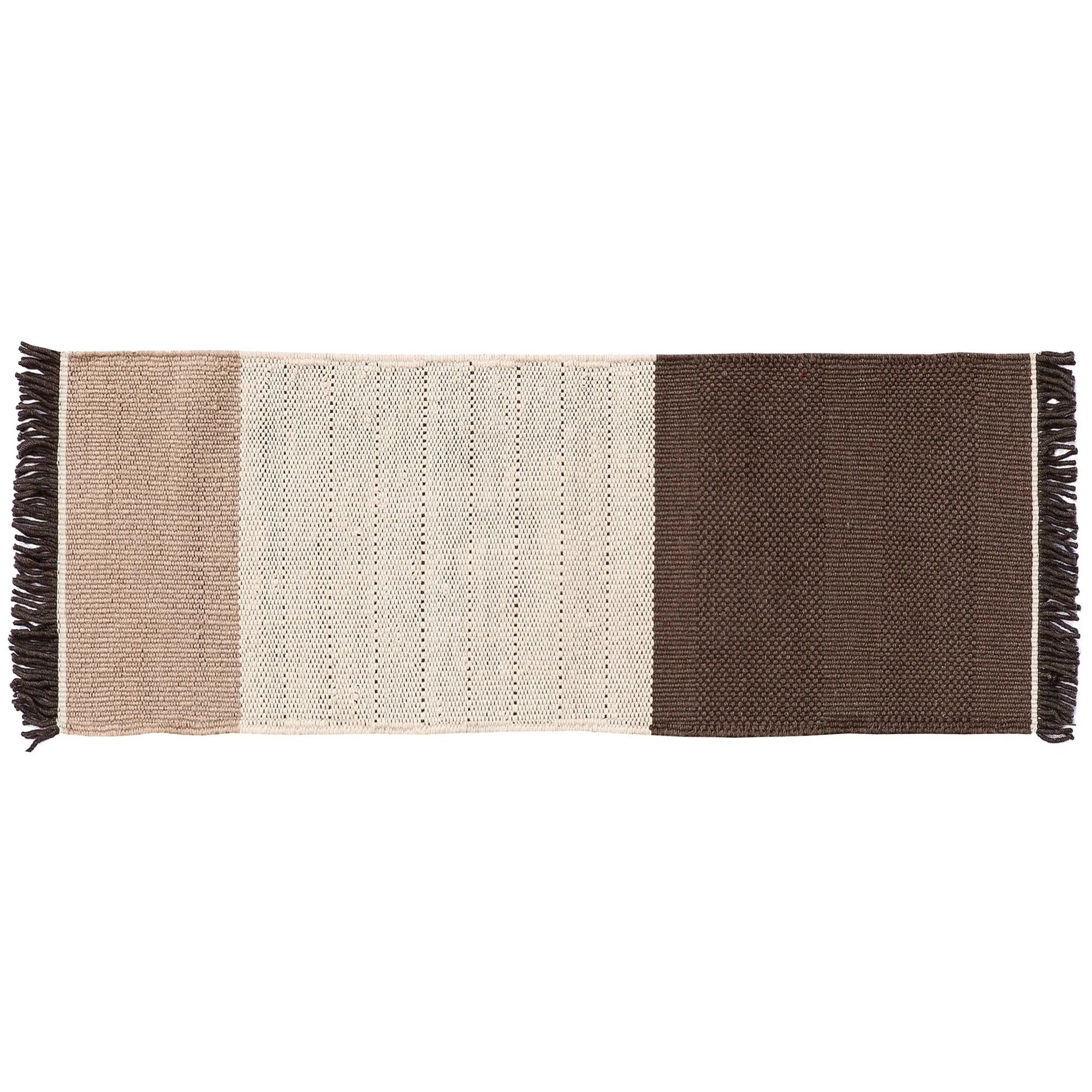 80x240cm - chocolate - Tres Stripes rug - Nanimarquina