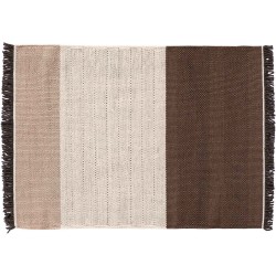 250x350cm - chocolat - tapis Tres Stripes - Nanimarquina