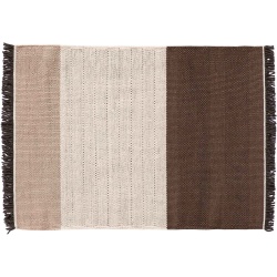 170x240cm - chocolat - tapis Tres Stripes - Nanimarquina