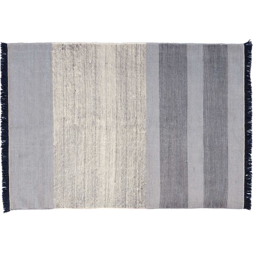 300x400cm - bleu - tapis Tres Stripes - Nanimarquina