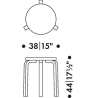 Lacquered or Stained legs - Stool 60 with upholstered seat - Artek