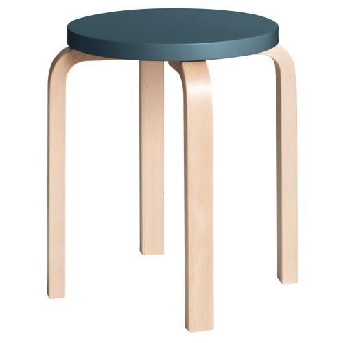 bleu / bouleau - Stool E60 - Artek