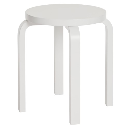 white / white - Stool E60 - classic edition - Artek