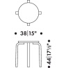 Lacquered or Stained legs - Stool E60 with upholstered seat - Artek