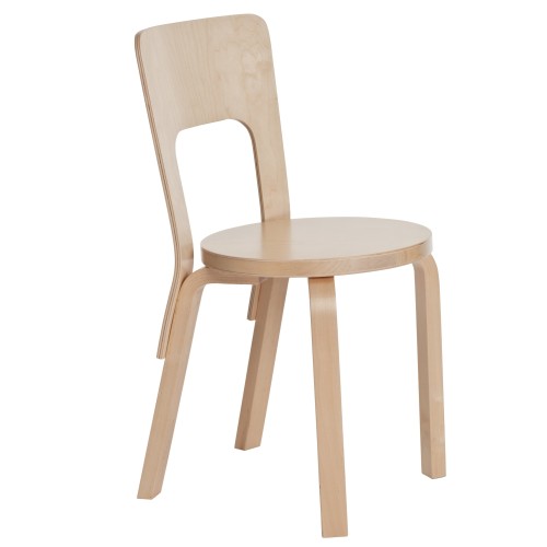 birch natural lacquered - 66 chair - Artek