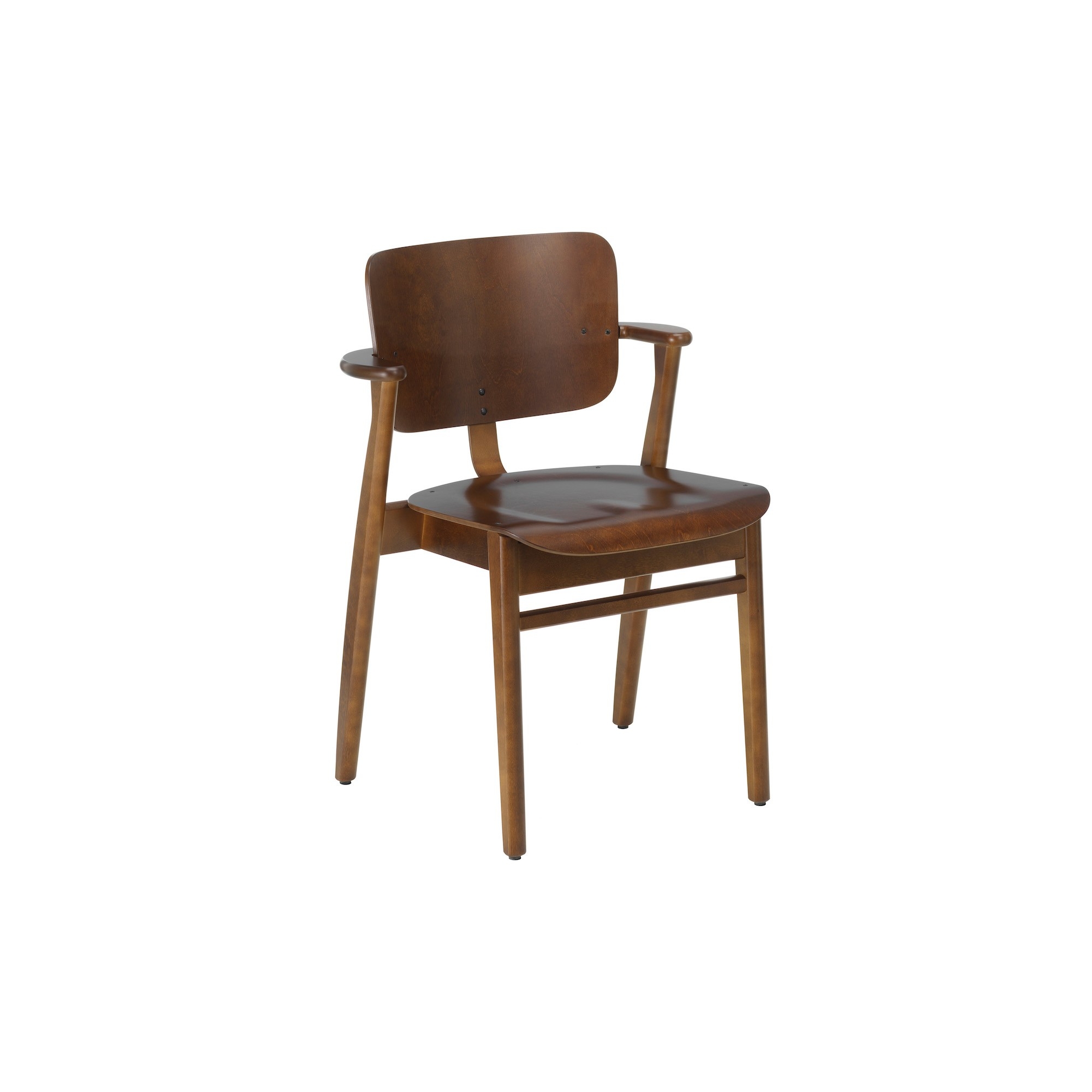 walnut stained birch - Domus chair - Artek