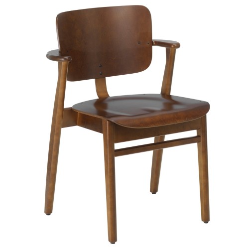 walnut stained birch - Domus chair - Artek