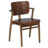 walnut stained birch - Domus chair - Artek