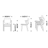 upholstered seat and backrest - Domus chair - Artek