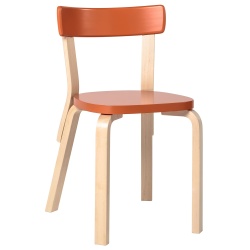 orange + birch - 69 chair - Artek