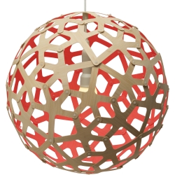 naturel/rouge - suspension Coral - David Trubridge