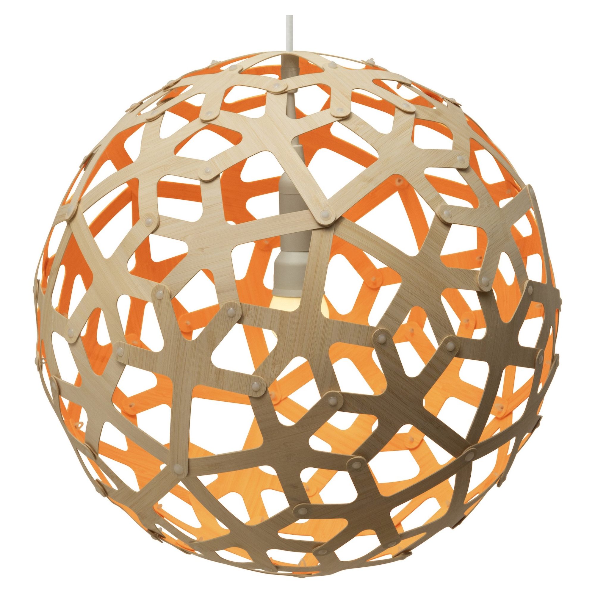 naturel/orange - suspension Coral - David Trubridge