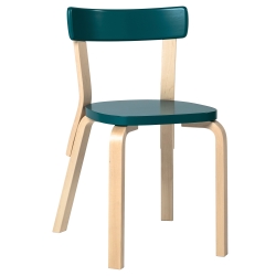 Petrol + birch - 69 chair - Artek