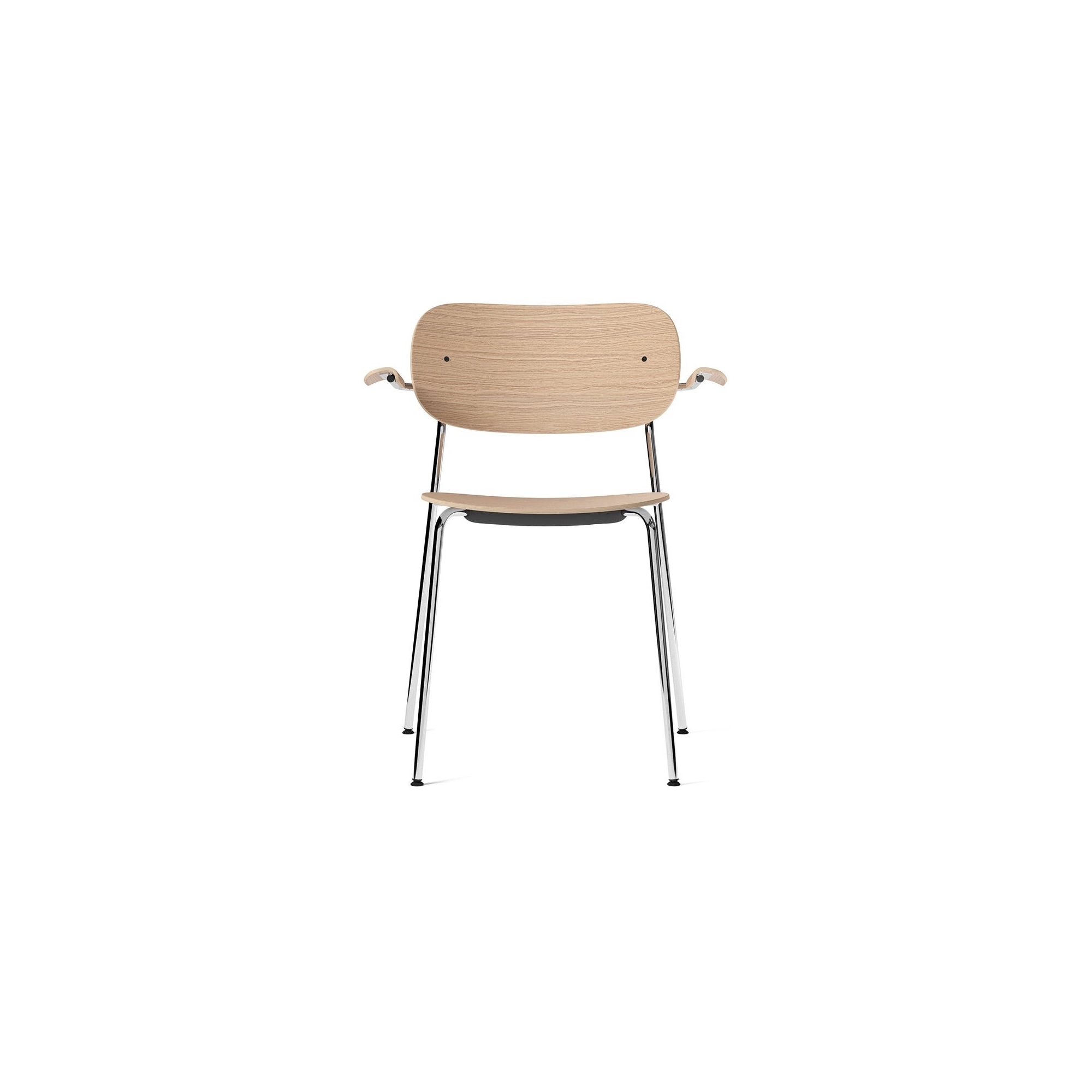 with armrests - oak / chrome frame - Co chair