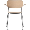 with armrests - oak / chrome frame - Co chair