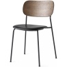 without armrests - Dakar leather 0842 / dark stained oak / black frame - Co chair - Audo Copenhagen